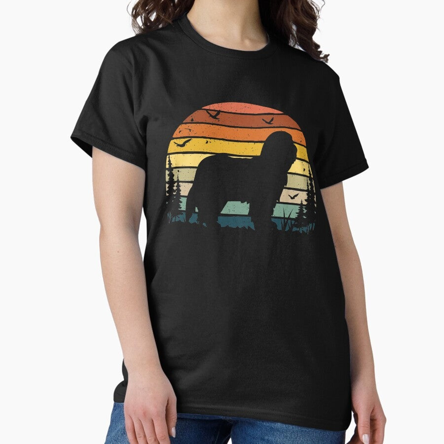 Bearded Collie Dog Retro Vintage Classic T Shirt