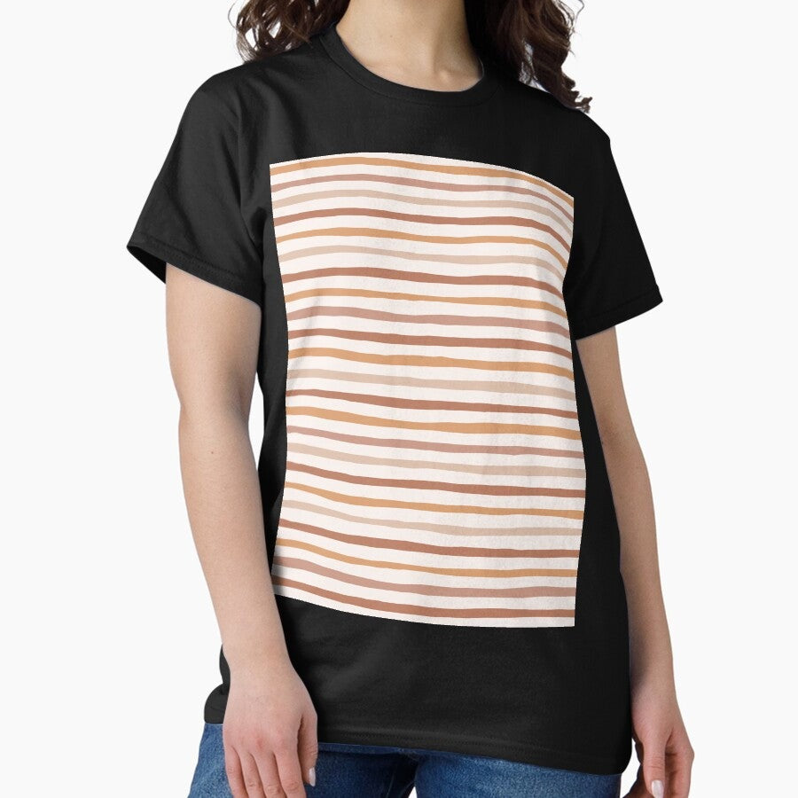 Beautiful Boho Colors Graphic Print Stripes Pattern Classic T Shirt