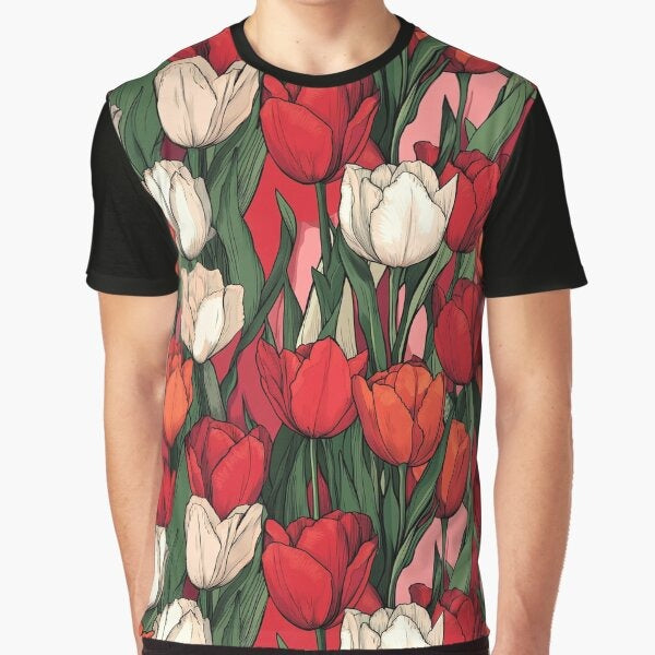 Beautiful Exotic Autumn Tulip Bouquet For Teachers Graphic T Shirt