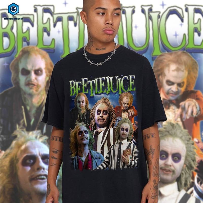 Beetlejuice 1988 Movie Tshirt, Beetlejuice Movie Halloween Shirt, Spooky Season Party Shirt, Beetlejuice Style Bootleg Rap Shirt, Horrow Vintage Tshirt