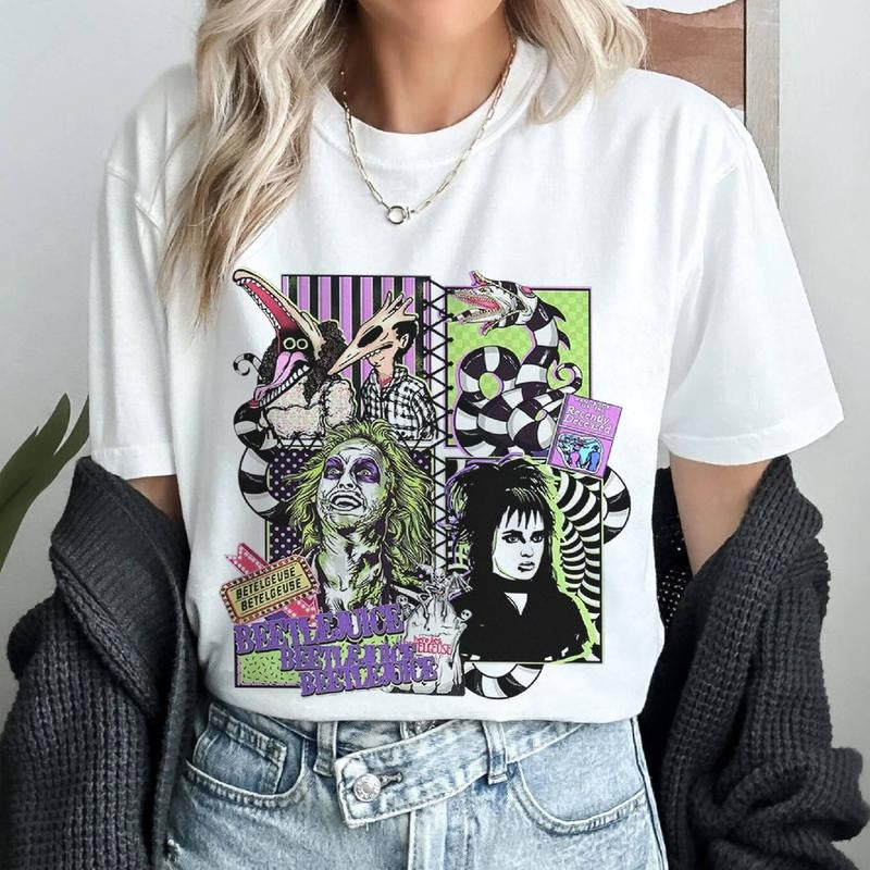 Beetlejuice 1988 Movie Tshirt, Beetlejuice Movie Halloween Shirt, Spooky Season Party Shirt, Beetlejuice Style Bootleg Rap Shirt, Horrow Vintage Tshirt