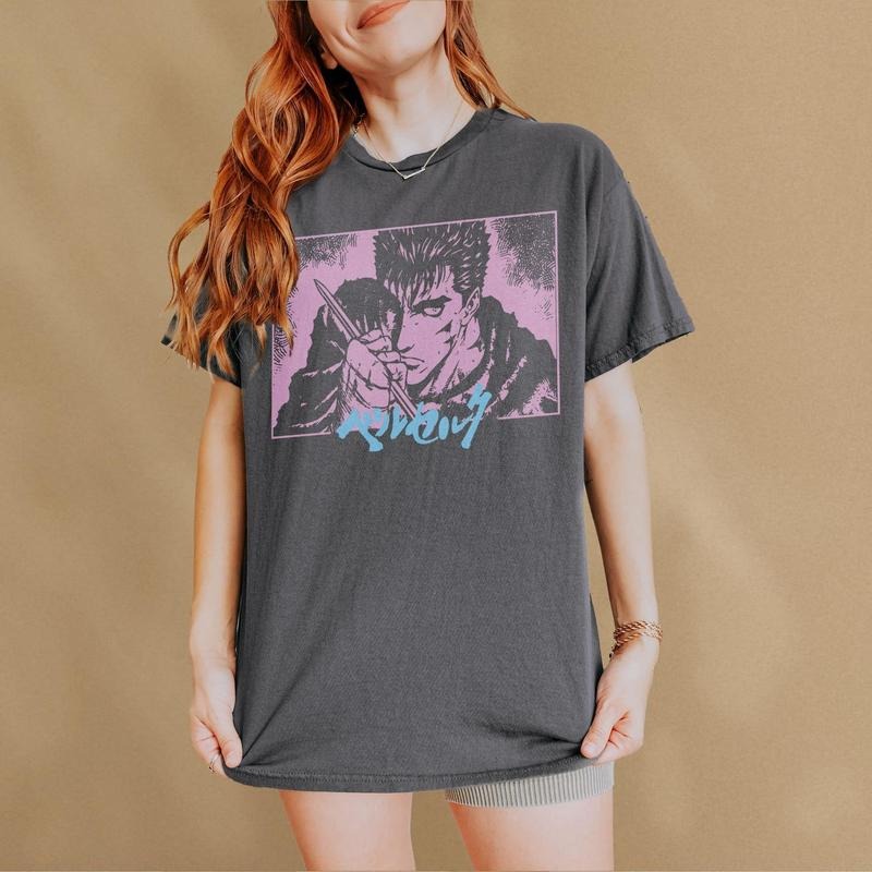 Berserk Anime Graphic T-Shirt, Vintage Japanese Manga Tee for Men and Woman, 90s TV Movie Streetwear, Gift to Make Anime Fans Go Berserk