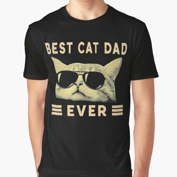 Best Cat Dad Ever T-Shirt Cat Daddy Gift T-Shirt Graphic T-Shirt