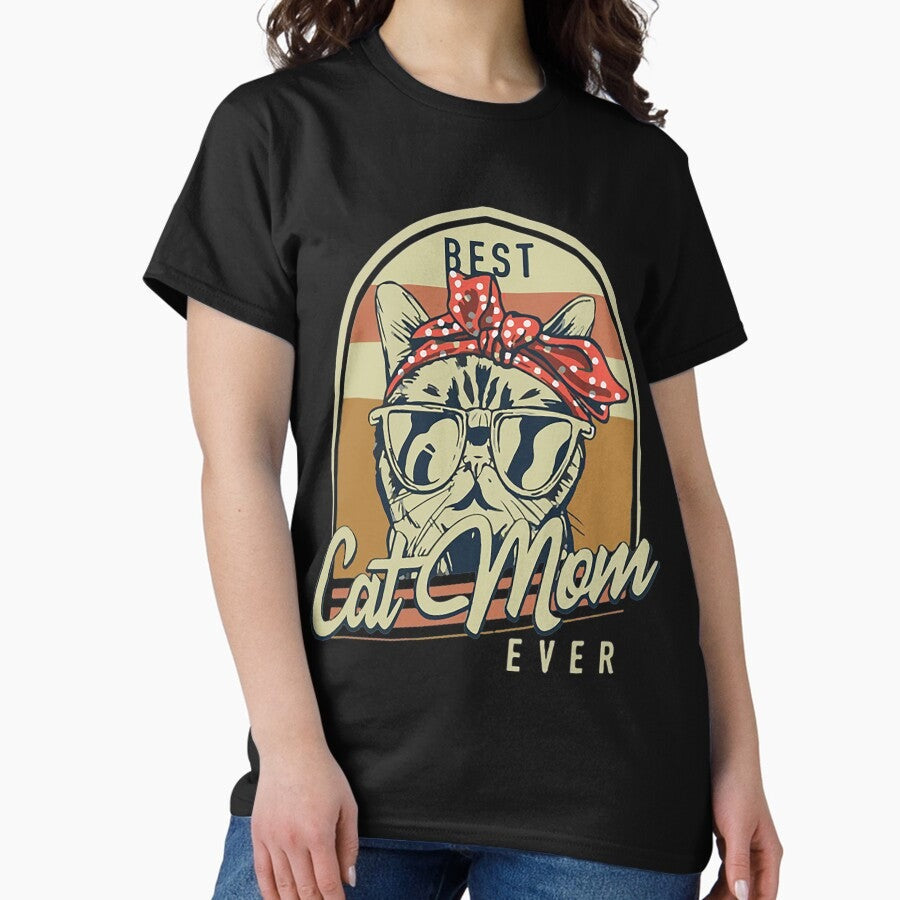 Best Cat Mom Ever Vintage Cats Mom Classic T-Shirt