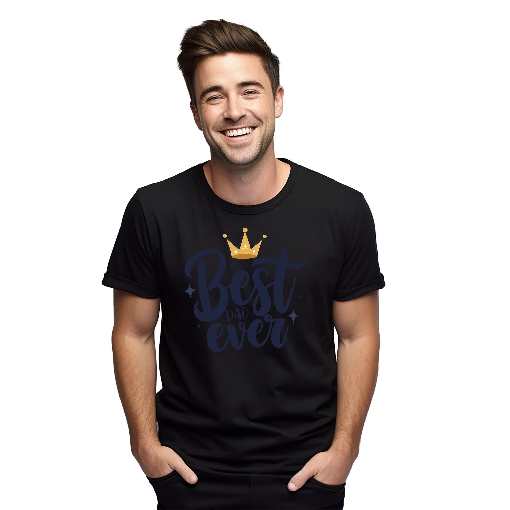 Best Dad Ever Crown Graphic Tee