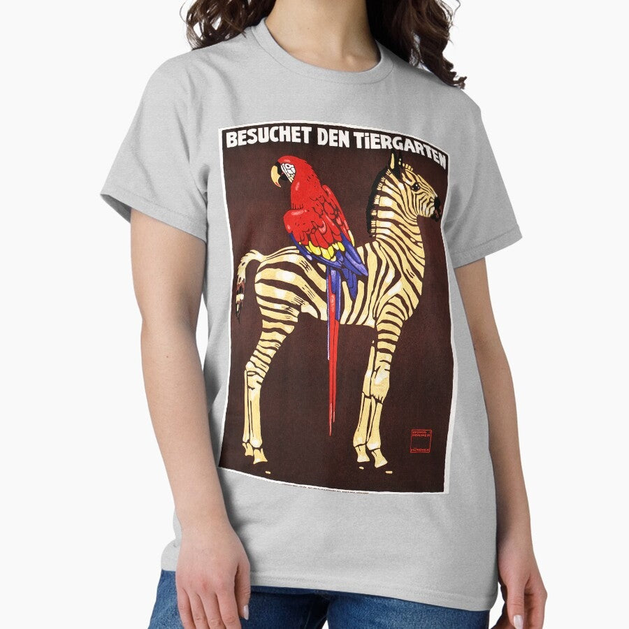Besuchet Den Tiergarten Visit The Zoo By Ludwig Hohlwein 1912 Vintage Tourism Promotion Classic T Shirt