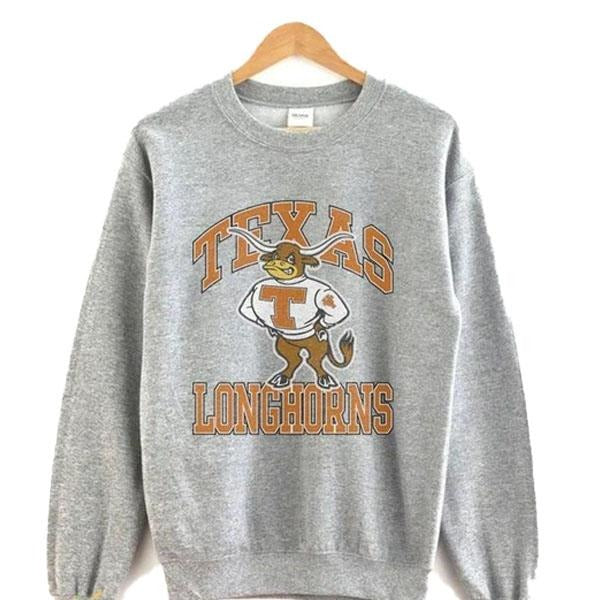Bevo Texas Longhorns Mascot Shirt, Longhorns Tee, NCAA Sweatshirt, Vintage Sweatshirt, College Football, Touchdown Season Unisex Sweatshirt Cotton