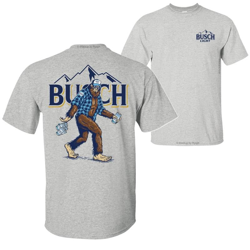 Bigfoot Bush Light T-Shirt Hoodie, 2 Sided Graphic Printed Unisex Classic Comfort Cotton T-Shirts in all Sizes all Colors for Men for Women