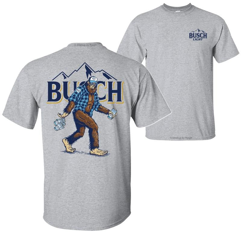 Bigfoot Bush Light T-Shirt Hoodie, 2 Sided Graphic Printed Unisex Classic Comfort Cotton T-Shirts in all Sizes all Colors for Men for Women