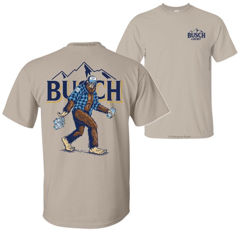 Bigfoot Bush Light T-Shirt Hoodie, 2 Sided Graphic Printed Unisex Classic Comfort Cotton T-Shirts in all Sizes all Colors for Men for Women