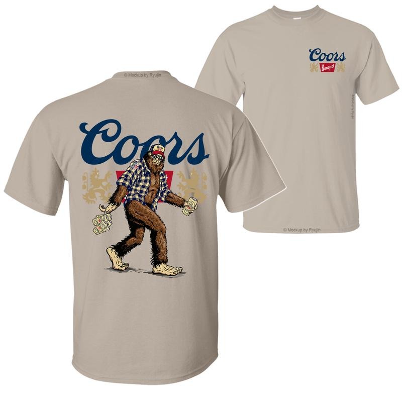 Bigfoot Coor Banqet 2 Sided Graphic Printed Unisex Classic Comfort Cotton T-Shirt Menswear Top