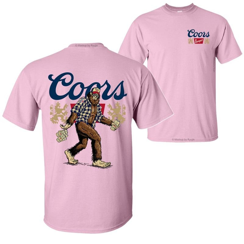 Bigfoot Coor Banqet 2 Sided Graphic Printed Unisex Classic Comfort Cotton T-Shirt Menswear Top