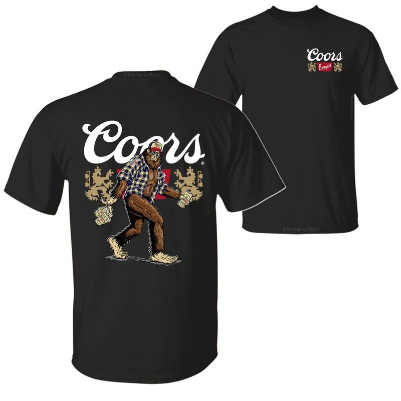 Bigfoot Coor Banqet 2 Sided Graphic Printed Unisex Classic Comfort Cotton T-Shirt Menswear Top