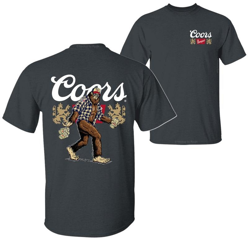 Bigfoot Coor Banqet 2 Sided Graphic Printed Unisex Classic Comfort Cotton T-Shirt Menswear Top