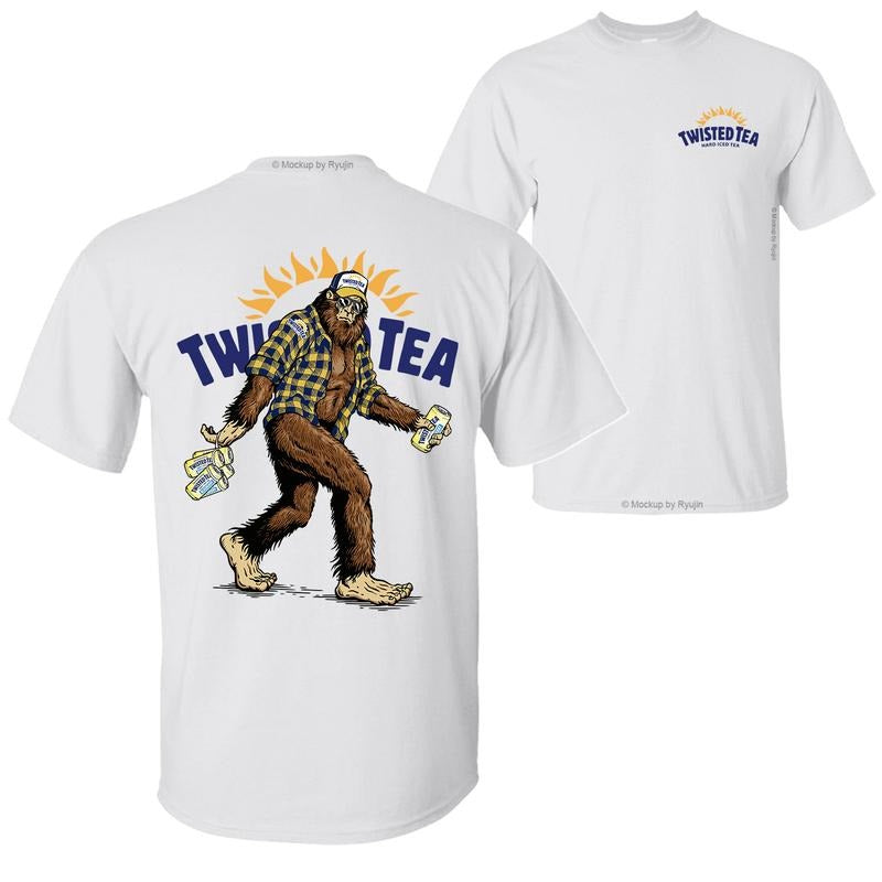 Bigfoot Twisted Te T-shirt, Twisted Te Shirt, 2 Sided Graphic Printed Unisex Classic Comfort Cotton T-Shirts for Men for Women Menswear Top