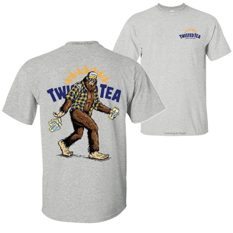 Bigfoot Twisted Te T-shirt, Twisted Te Shirt, 2 Sided Graphic Printed Unisex Classic Comfort Cotton T-Shirts for Men for Women Menswear Top