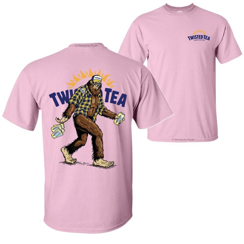 Bigfoot Twisted Te T-shirt, Twisted Te Shirt, 2 Sided Graphic Printed Unisex Classic Comfort Cotton T-Shirts for Men for Women Menswear Top