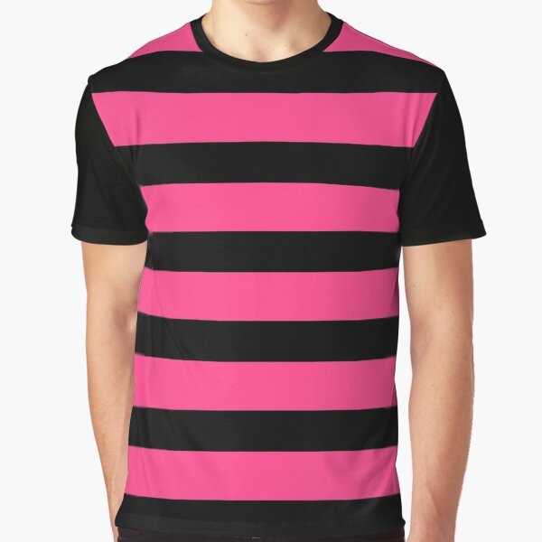 Black And Pink Graphic T Shirt