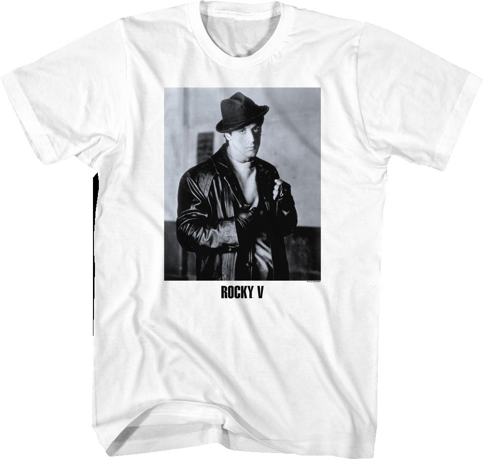Black And White Rocky Balboa Photo Rocky V T-Shirt