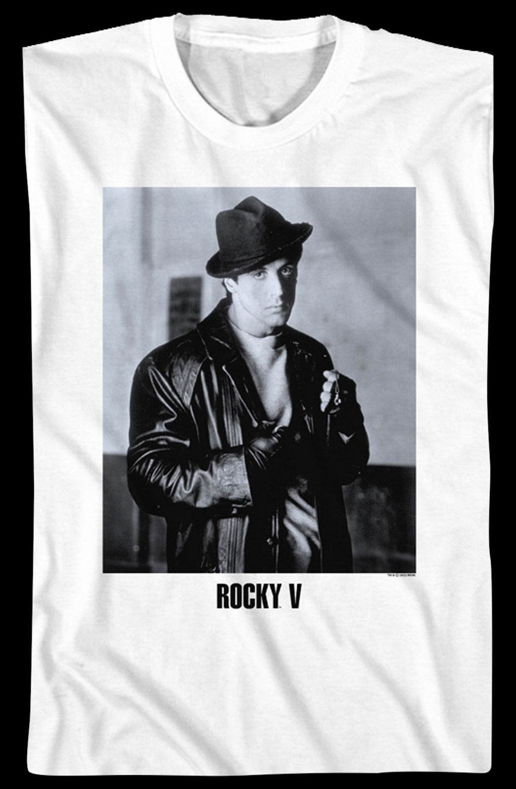 Black And White Rocky Balboa Photo Rocky V T-Shirt