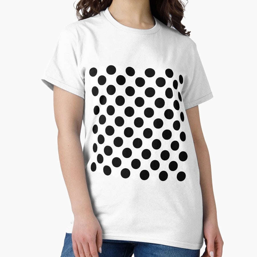 Black Andwhitechess Circles Classic Vintage Summer Classic T Shirt