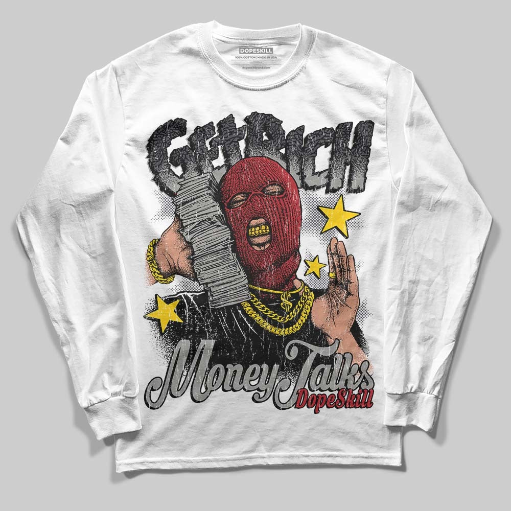 Black Cat 3s DopeSkill Long Sleeve T-Shirt Get Rich Graphic