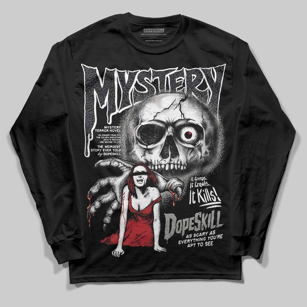 Black Cat 3s DopeSkill Long Sleeve T-Shirt Mystery Ghostly Grasp Graphic