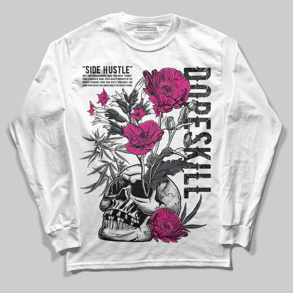 Black Cat 3s DopeSkill Long Sleeve T-Shirt Side Hustle Graphic