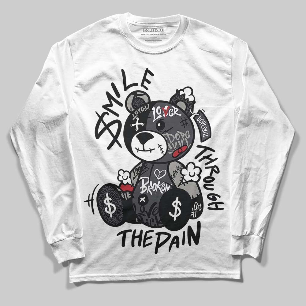 Black Cat 3s DopeSkill Long Sleeve T-Shirt Smile Through The Pain Graphic