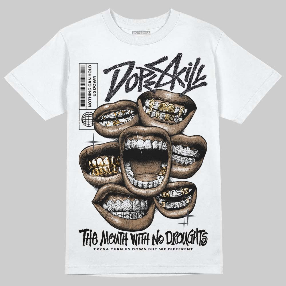 Black Cat 3s DopeSkill T-Shirt The Mouth With No Droughts Graphic