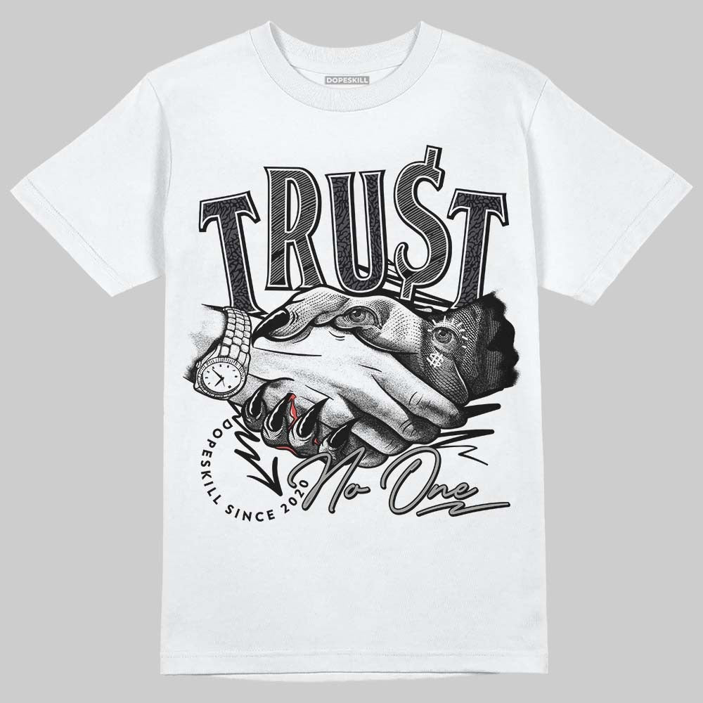 Black Cat 3s DopeSkill T-Shirt Trust No One Graphic