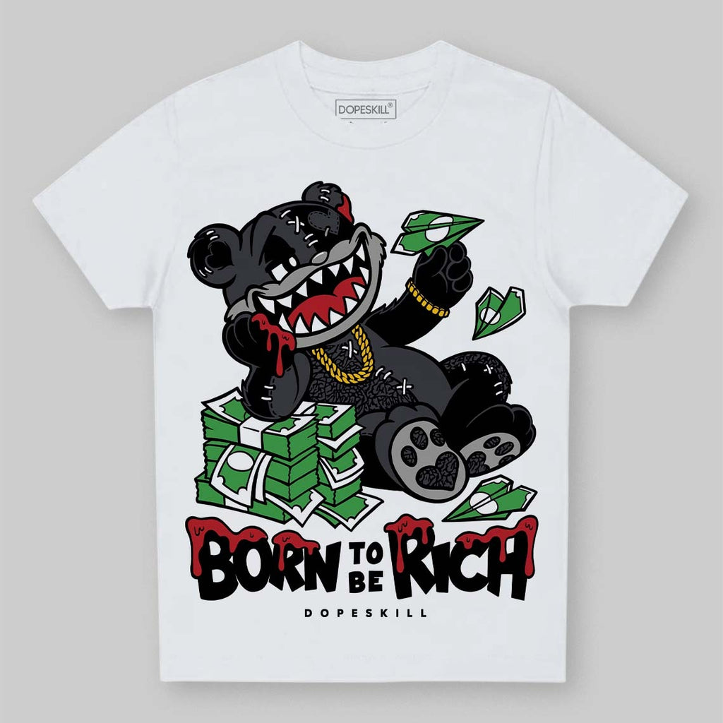 Black Cat 3s DopeSkill Toddler Kids T-shirt Born To Be Rich Graphic