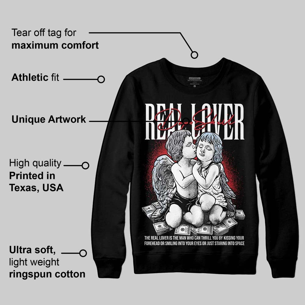 Black Metallic Reimagined 5s DopeSkill Sweatshirt Real Lover Graphic