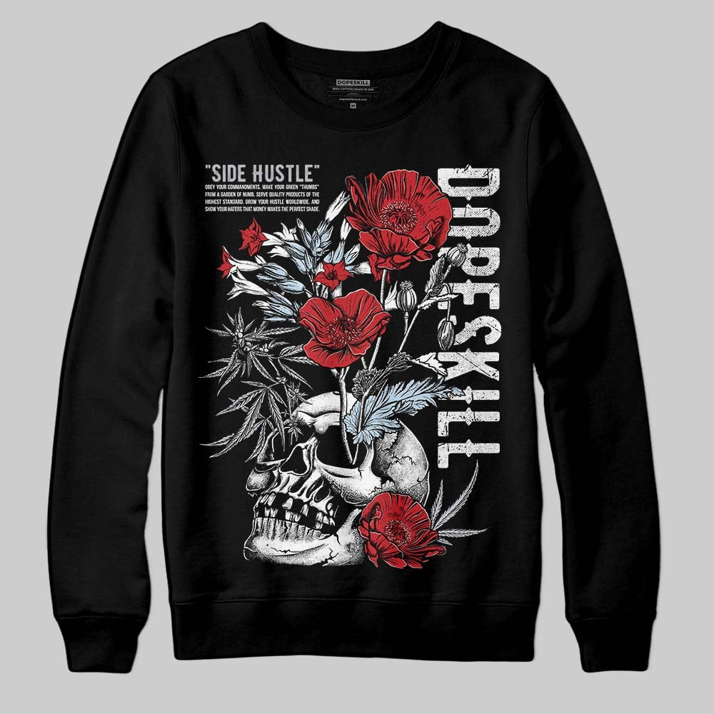 Black Metallic Reimagined 5s DopeSkill Sweatshirt Side Hustle Graphic