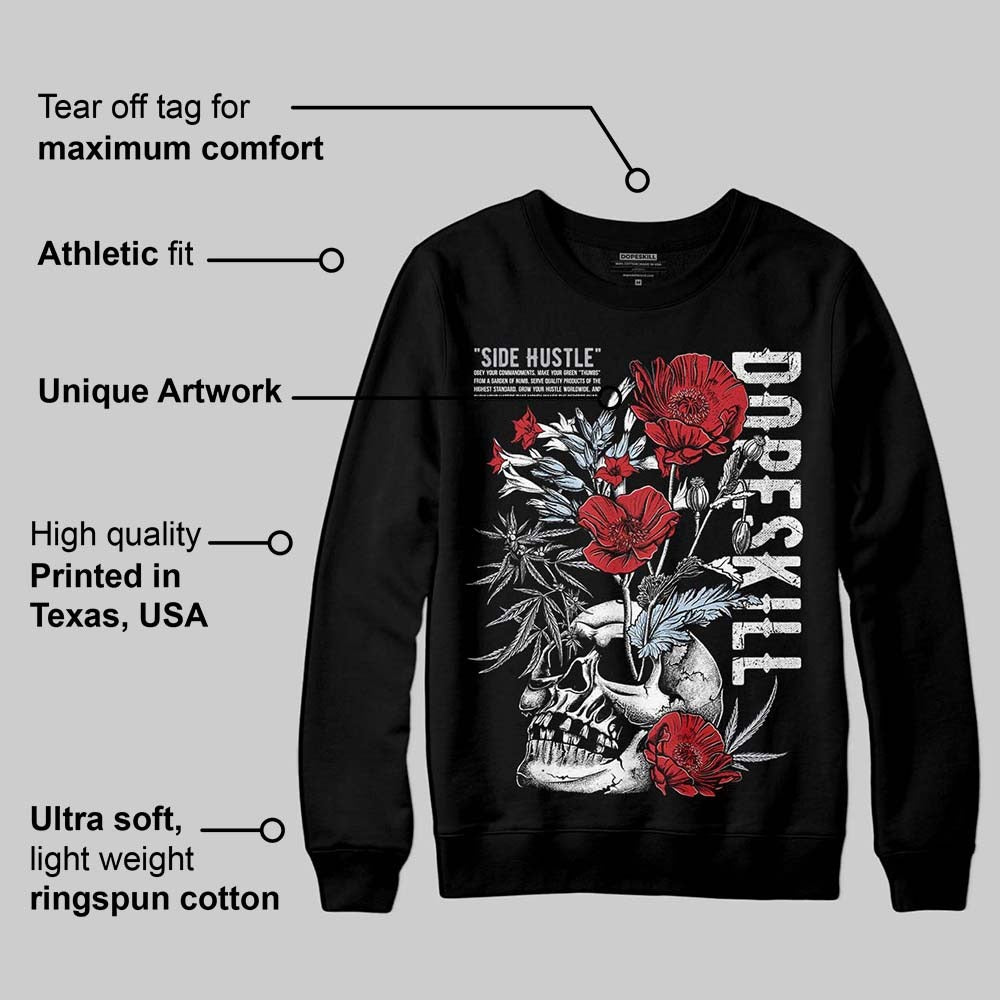 Black Metallic Reimagined 5s DopeSkill Sweatshirt Side Hustle Graphic