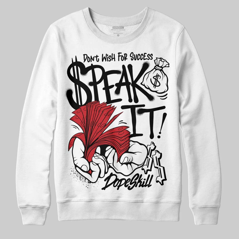 Black Metallic Reimagined 5s DopeSkill Sweatshirt Speak It Graphic