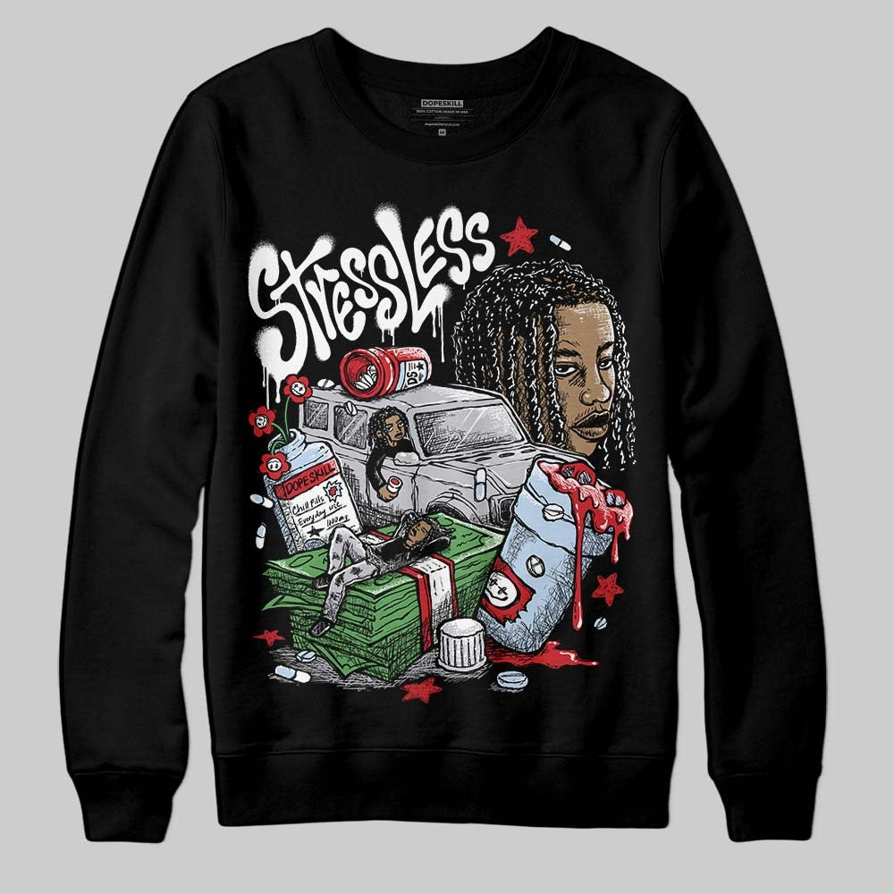 Black Metallic Reimagined 5s DopeSkill Sweatshirt Stressless Graphic