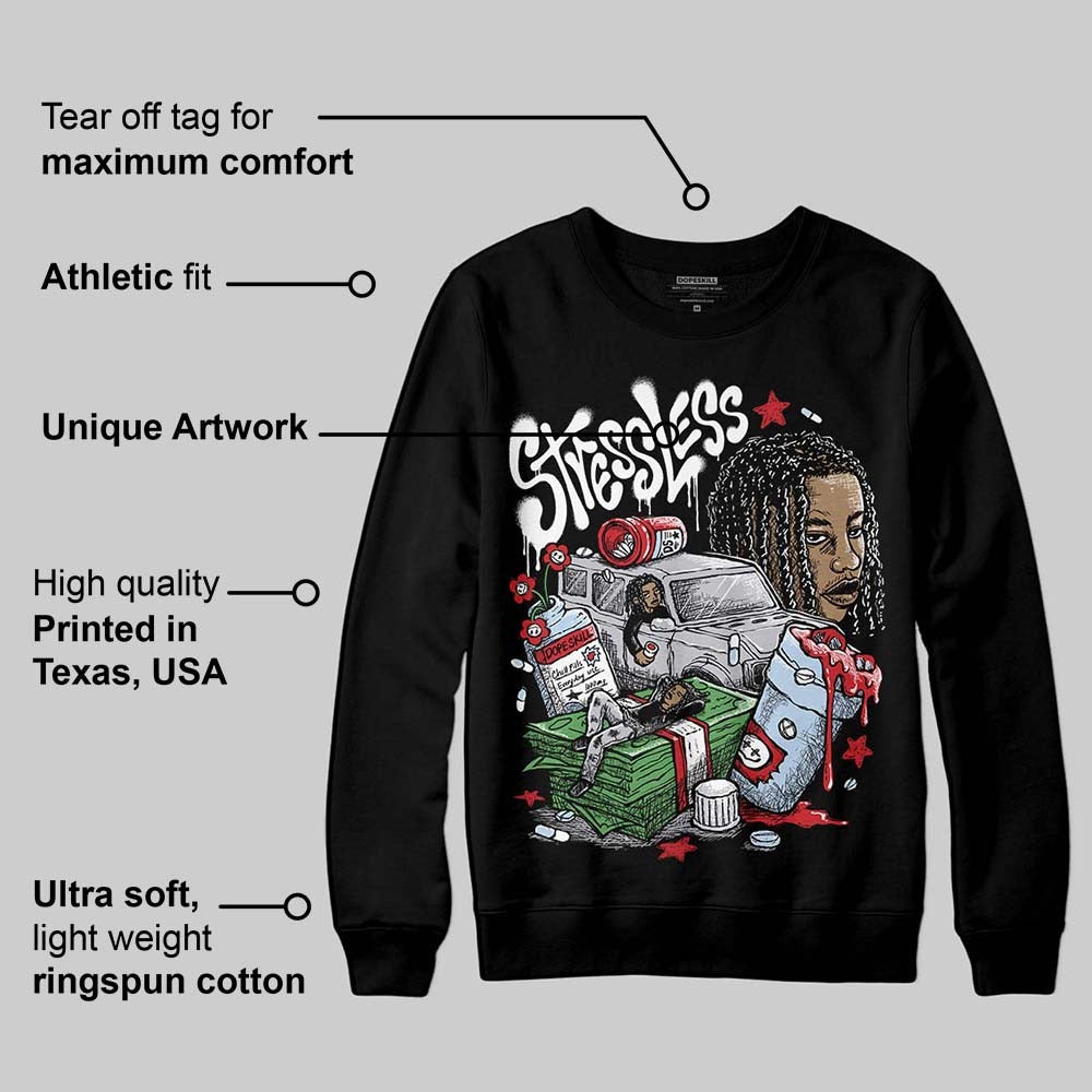 Black Metallic Reimagined 5s DopeSkill Sweatshirt Stressless Graphic