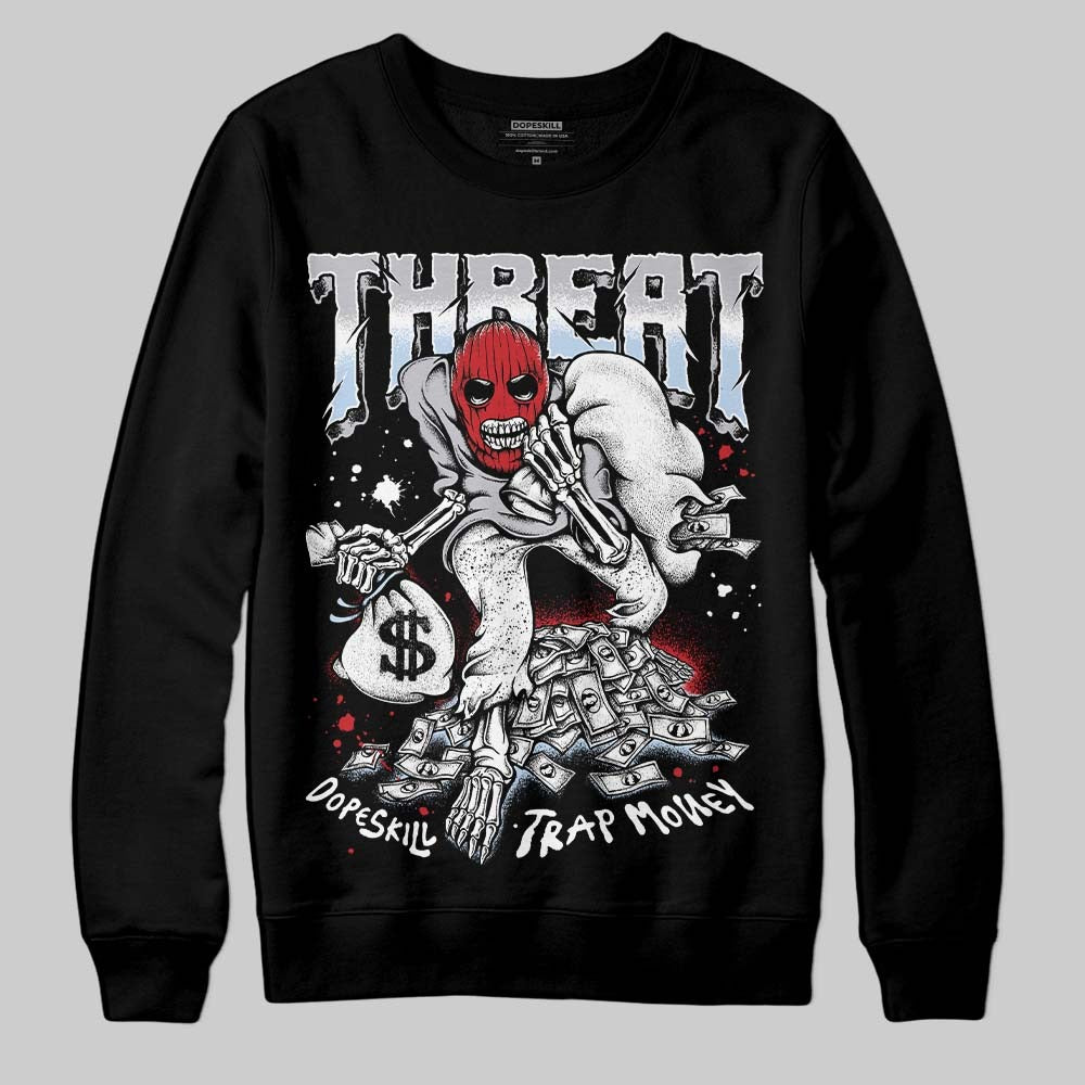 Black Metallic Reimagined 5s DopeSkill Sweatshirt Threat Graphic