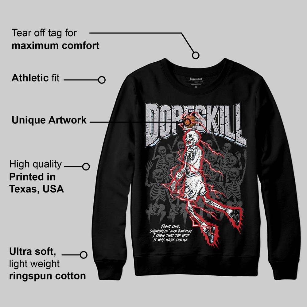 Black Metallic Reimagined 5s DopeSkill Sweatshirt Thunder Dunk Graphic