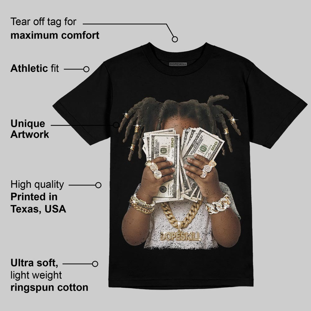 Black Metallic Reimagined 5s DopeSkill T-Shirt Rich Youth Graphic