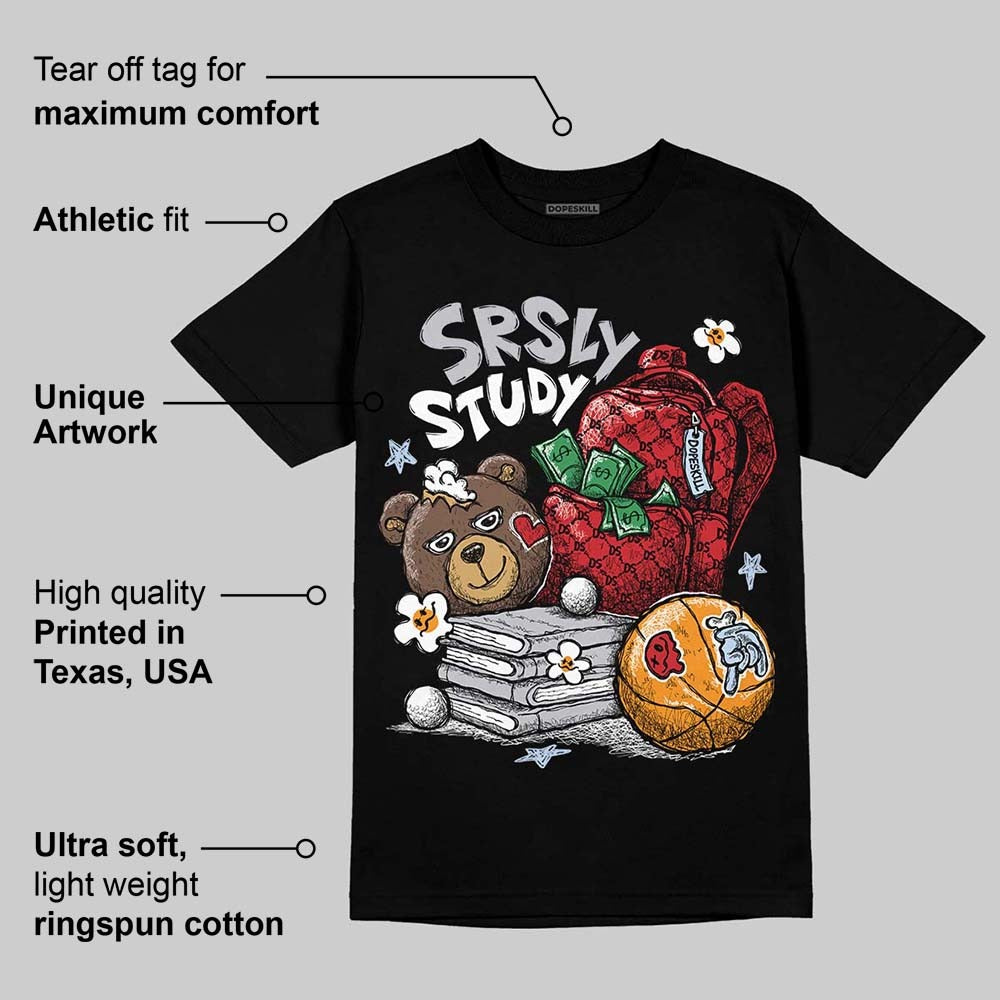 Black Metallic Reimagined 5s DopeSkill T-Shirt SRSLY Study Graphic