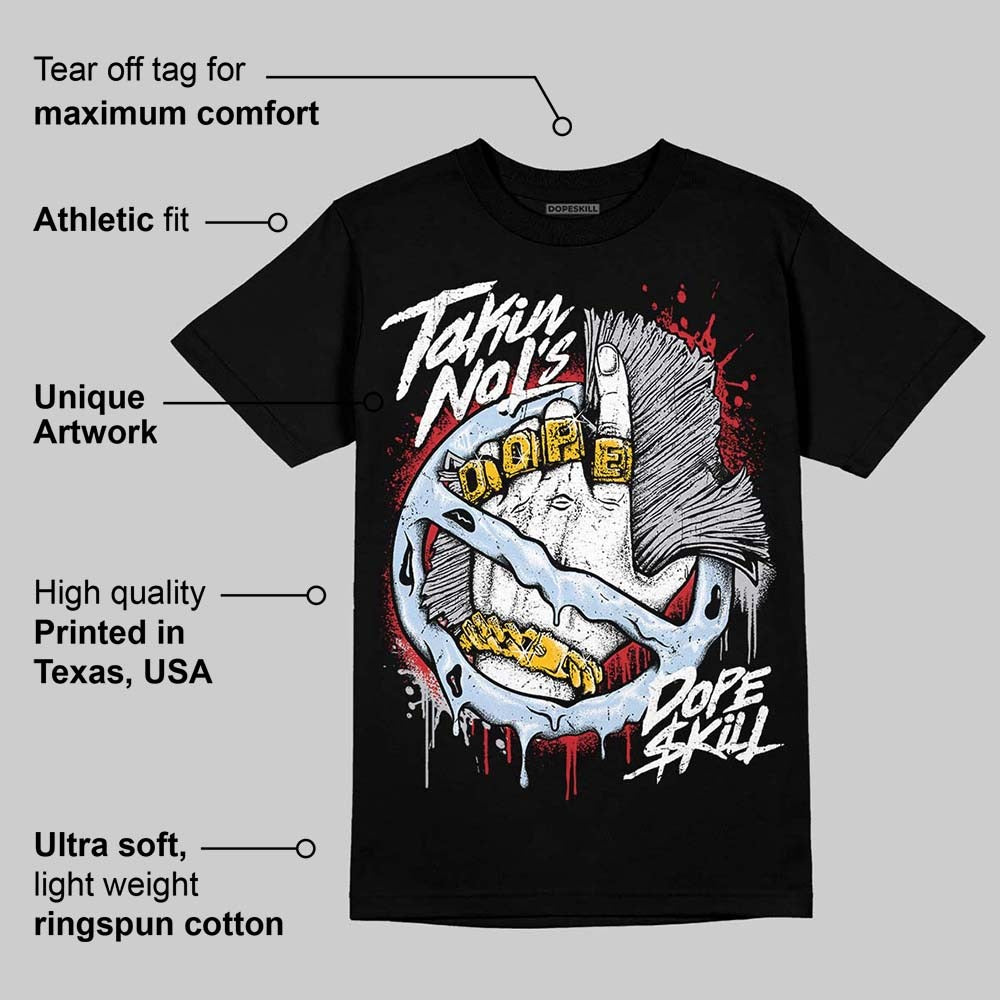 Black Metallic Reimagined 5s DopeSkill T-Shirt Takin No L's Graphic