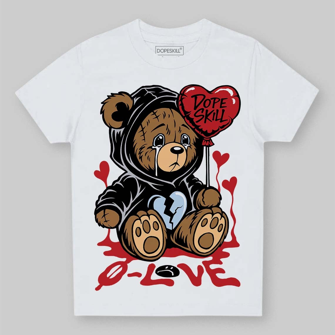 Black Metallic Reimagined 5s DopeSkill Toddler Kids T-shirt Broken Bear Graphic