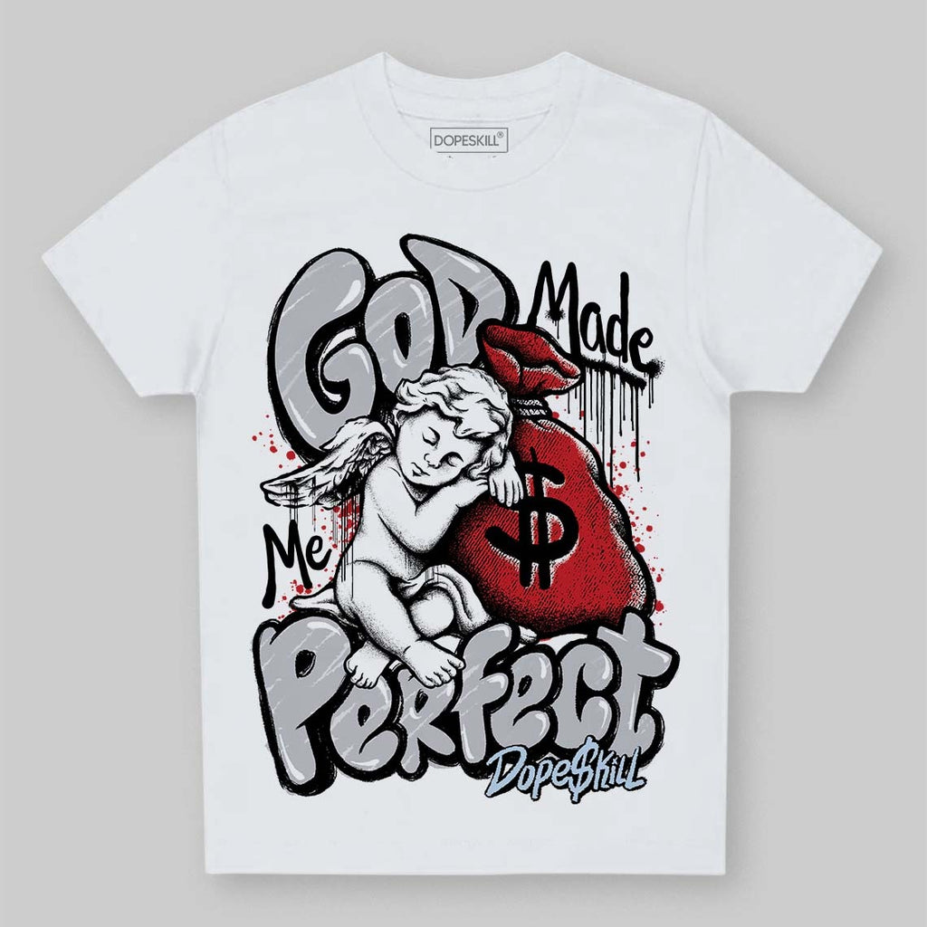 Black Metallic Reimagined 5s DopeSkill Toddler Kids T-shirt God Made Me Perfect Graphic