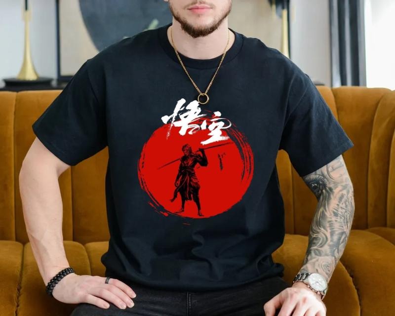 Black Myth Wukong Shirt, Video Game Shirt, Gamer Boyfriend Gift, Gamer Tshirts, Gamer Gifts, Gift For Gamer Husband, Wukong Black Myth Shirt, Unisex S