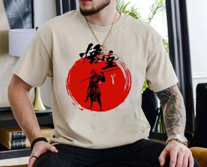 Black Myth Wukong Shirt, Video Game Shirt, Gamer Boyfriend Gift, Gamer Tshirts, Gamer Gifts, Gift For Gamer Husband, Wukong Black Myth Shirt, Unisex S