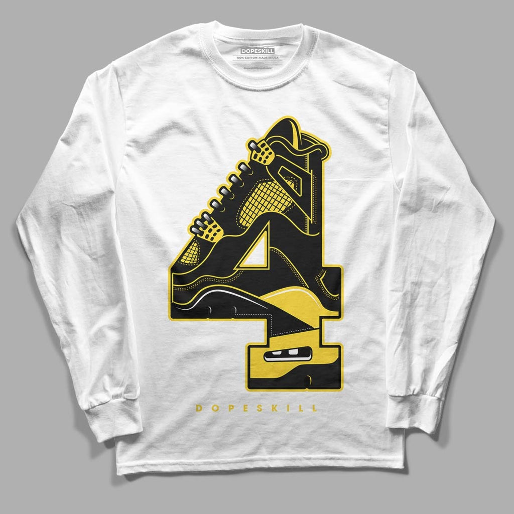 Black Tour Yellow AJ 4 Thunder DopeSkill Long Sleeve T-Shirt No.4 Graphic