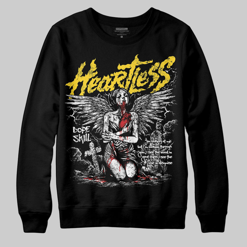 Black Tour Yellow AJ 4 Thunder DopeSkill Sweatshirt Heartless Graphic