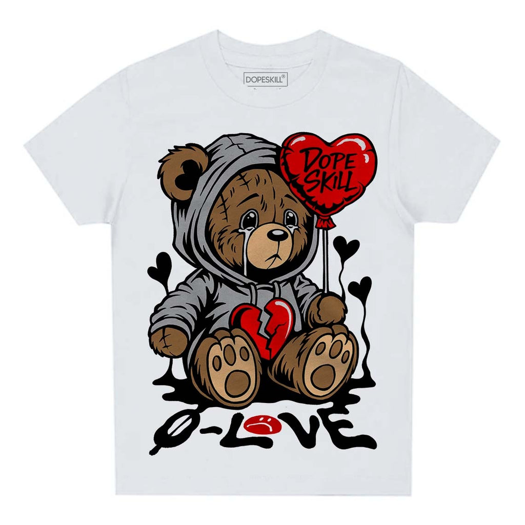 Black and White Collection DopeSkill Toddler Kids T-shirt Broken Bear Graphic